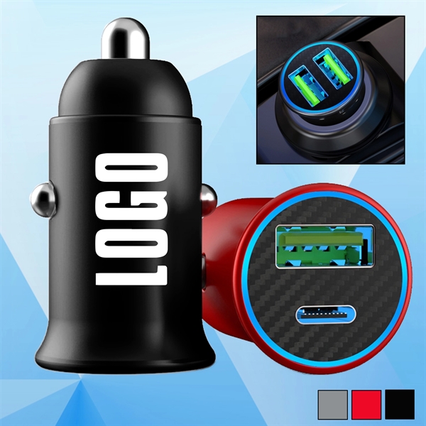 Type C & USB Ports Car Charger - Image 1