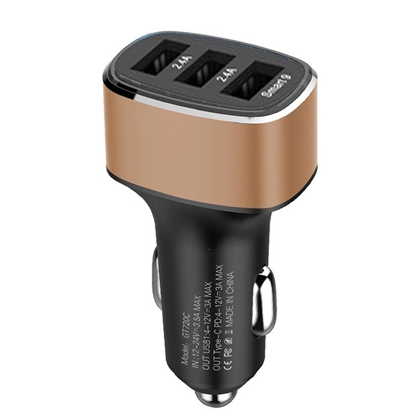 3-Port USB Fast Car Charger - Image 2