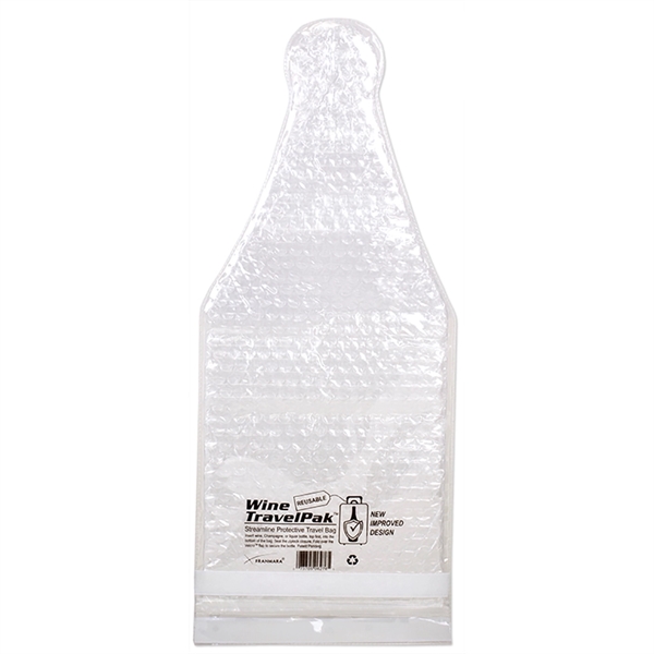 Wine TravelPak™ Reusable Bottle Protector, Clear - Image 2