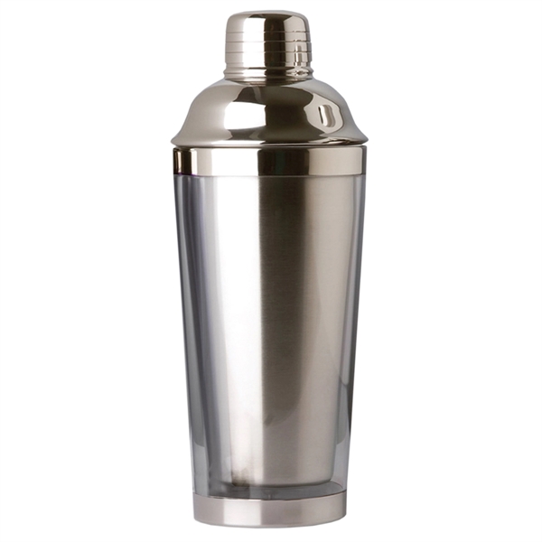 Double Wall Stainless Steel Cocktail Shaker, Translucent Pla - Image 6