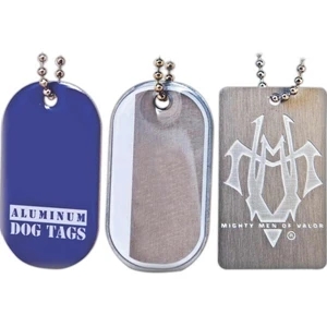 Aluminum Dog Tag (Offset Printed) 23" Ball Chain