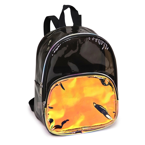 Transparent Black/Iridescent Gold Backpack - Image 1