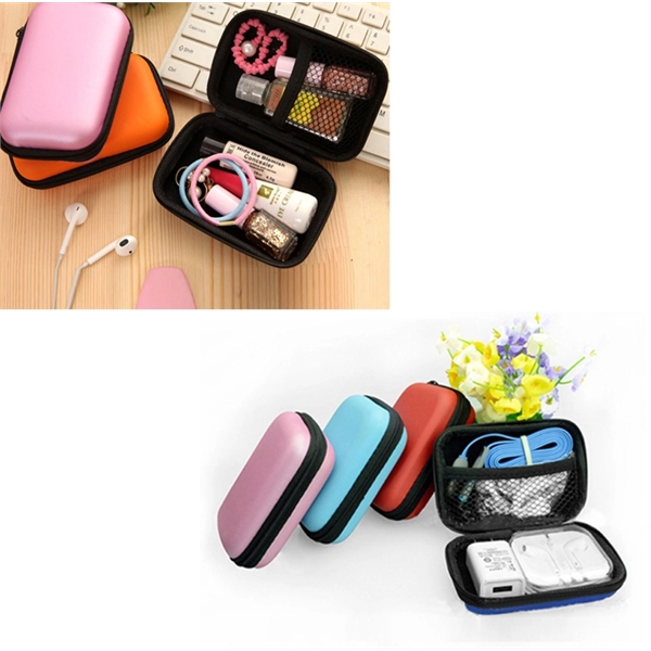 Cute Portable Headset Data Cable Storage Bag Change Zipper - Image 3