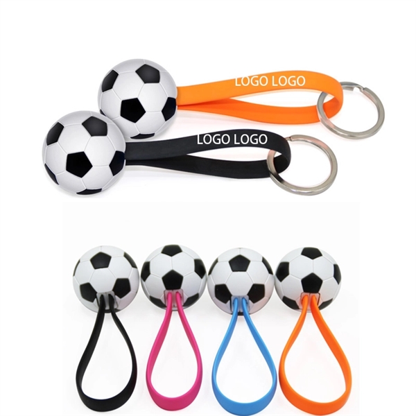 Football key chain handbag pendant key chain lock cord footb - Image 3
