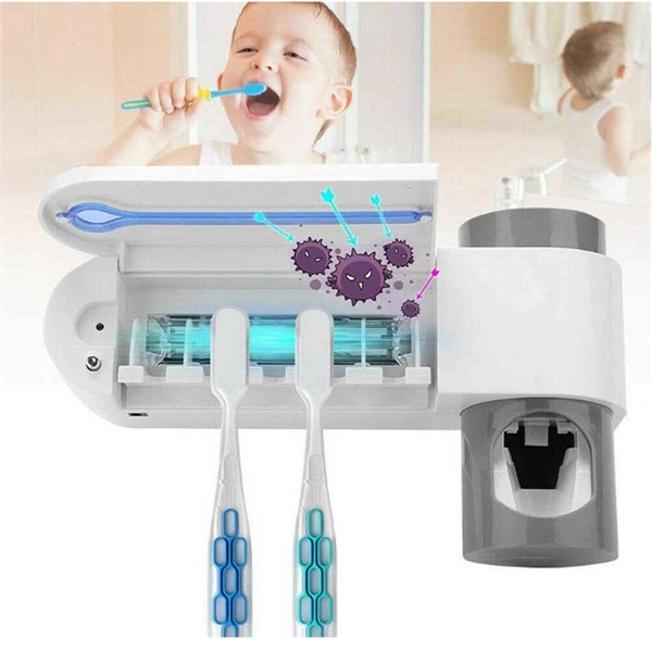 UV Toothbrush Sterilizer Holder Wall Mounted with Sticker - Image 5