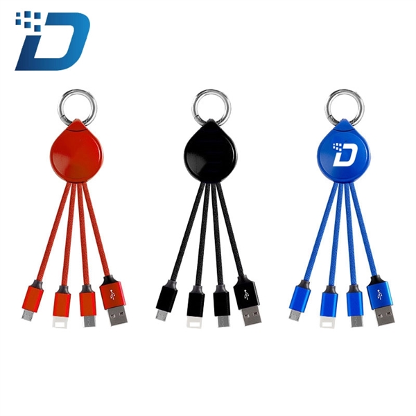 One Drag Three Keychain Data Cable - Image 1