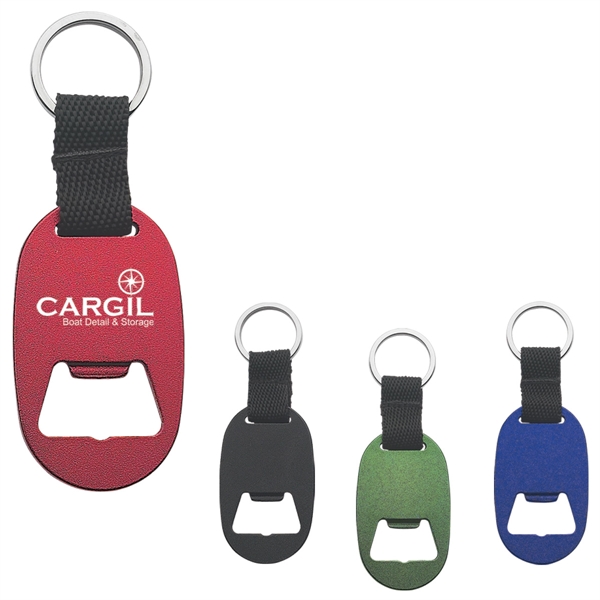 Metal Key Tag with Bottle Opener - Image 1