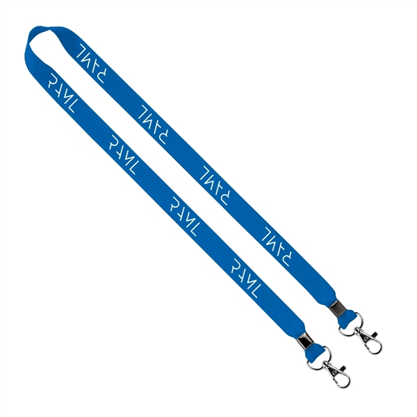 Import Rush 3/4" Polyester 2-Ended Lanyard with Crimps - Image 1