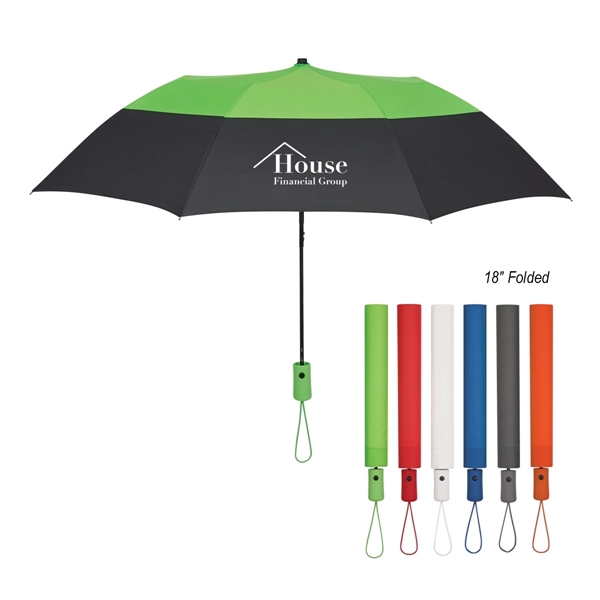 46" Arc Color Top Folding Umbrella - Image 1