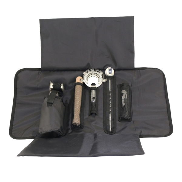 Cocktail Tool Roll-Up Travel Pack (7 pc. Merit Kit) - Image 2