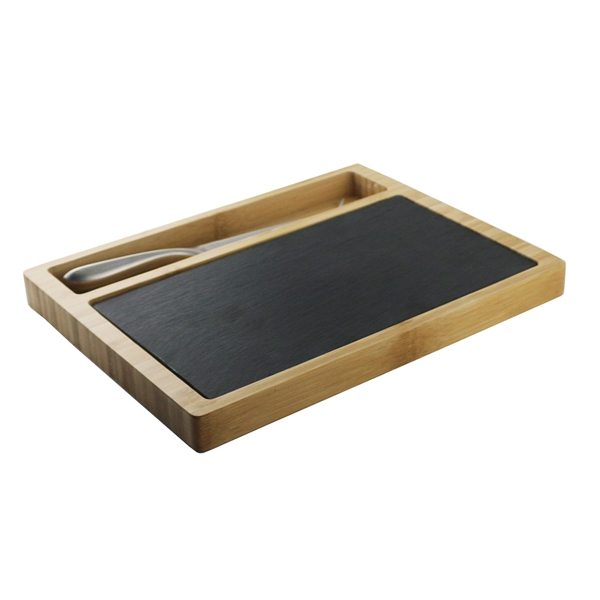 Acacia Cheese Board with Stainless Steel Cheese Knife