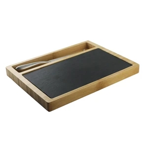 Acacia Cheese Board with Stainless Steel Cheese Knife