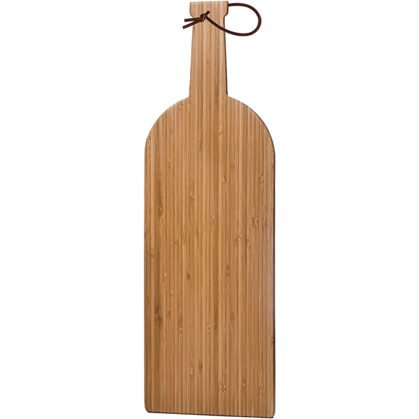 Bamboo Cutting Board, Wine Bottle Shape, Large - Image 1