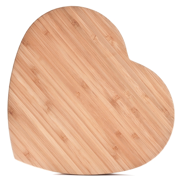 Bamboo Heart Shaped Cutting Board, Large - Image 1