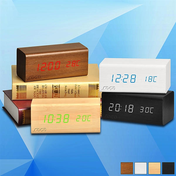 Wooden Digital Desk Clock - Image 1