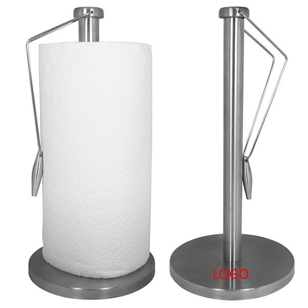 Kitchen Stainless Steel Standing Paper Towel Holder - Image 1