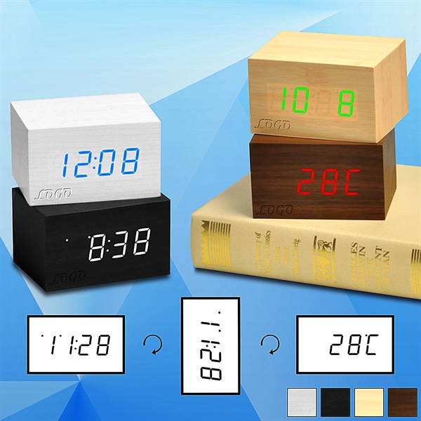 Wooden Digital Desk Clock - Image 1