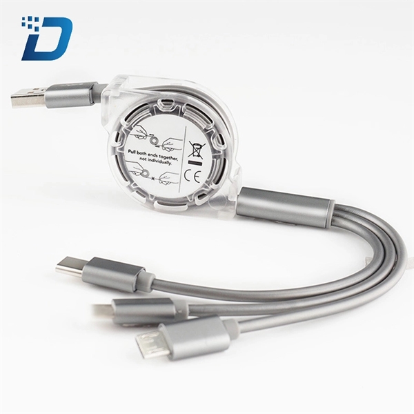 Aluminum Alloy 3-in-1 Charging Cable - Image 4