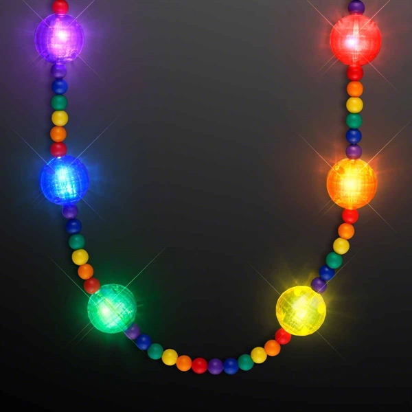 Bright Beads Rainbow Party Necklace - Image 1