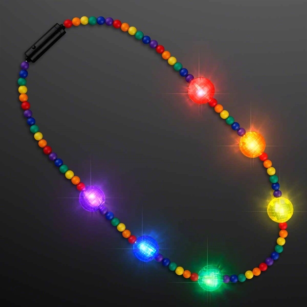 Bright Beads Rainbow Party Necklace - Image 2