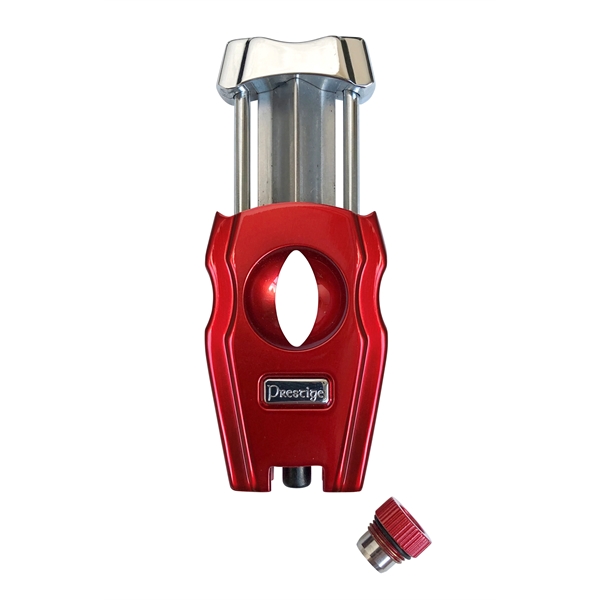Gladiator V-Cut Cigar Cutter w Punch (Candy Apple Red Pearl) - Image 5
