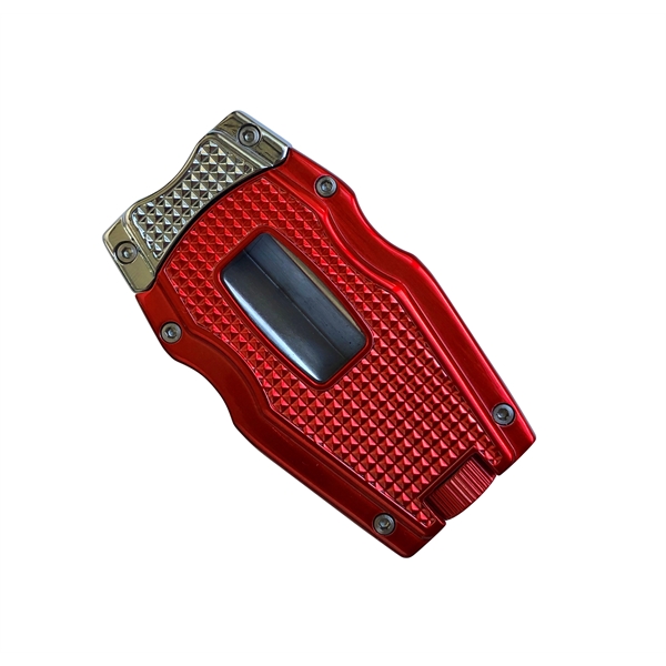 Gladiator V-Cut Cigar Cutter w Punch (Candy Apple Red Pearl) - Image 6