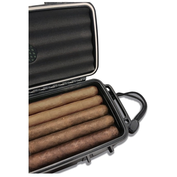 Cigar Safe Small Cigar Box Carry Case for 10 Cigars (Black) - Image 5