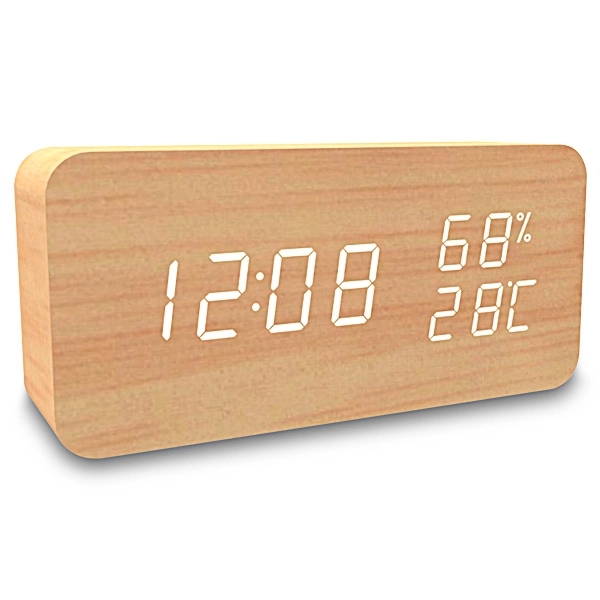 Wooden Multi-function Digital Desk Clock - Image 2