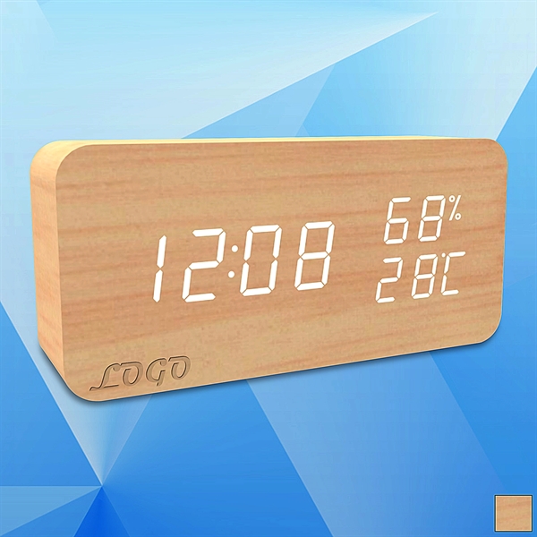 Wooden Multi-function Digital Desk Clock - Image 1