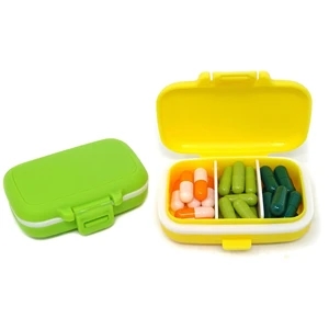 Portable Pill Box With 3 Compartments