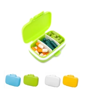 Lockable PP 3 Compartments Pill Case