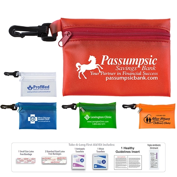 Parkway Plus - 8 Piece First Aid Kit with Carabiner - Image 1