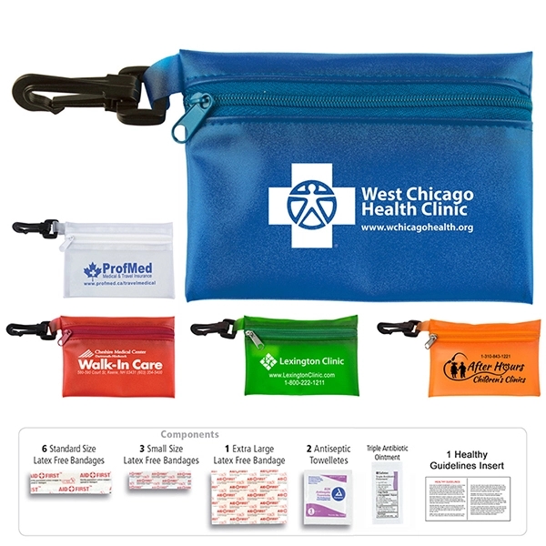 Troutdale Plus - 14 Piece First Aid Kit in Zipper Pouch - Image 1