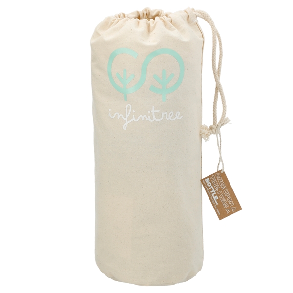 100% Recycled PET Fleece Blanket with Canvas Pouch - Image 4
