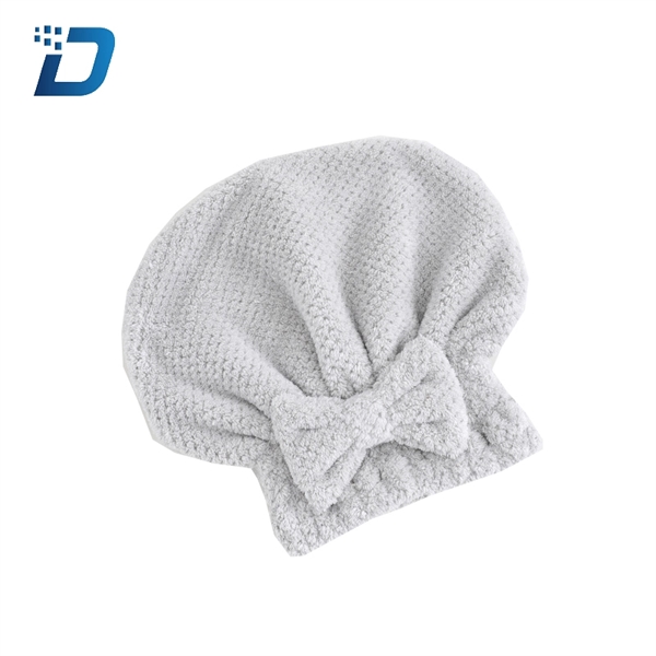 Magic Polyester Dry Hair Towel  Cap - Image 3