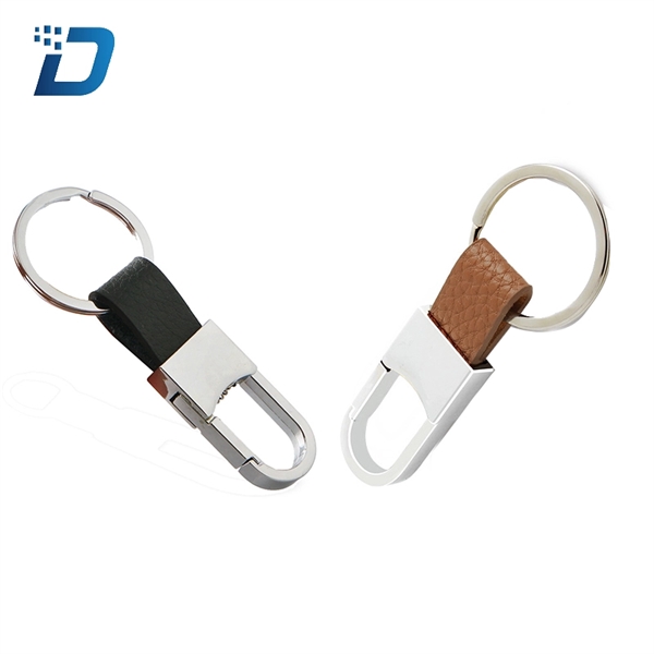 Metal Leather Key Chains - Image 1