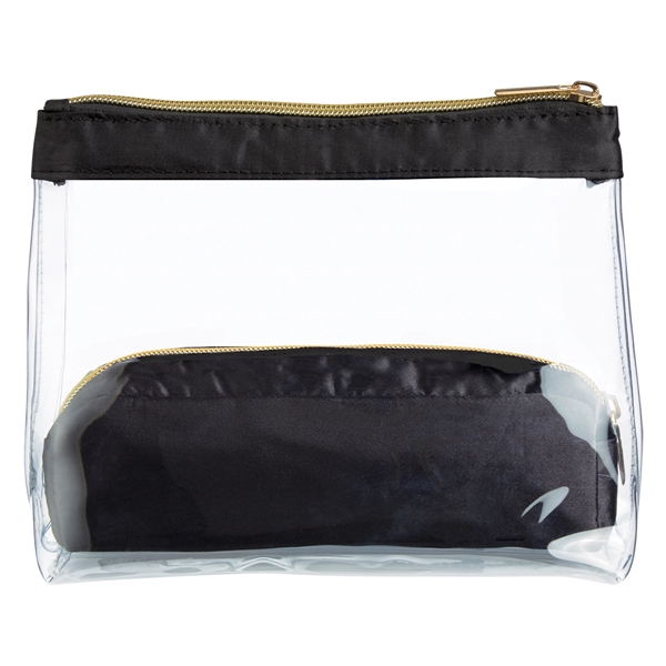 Sadie Satin Cosmetic Bag Set - Image 3