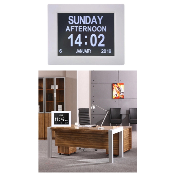 8 inch Digital Calendar Day Clock Or Photo Frame  - Image 4