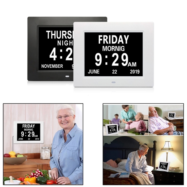 8 inch Digital Calendar Day Clock Or Photo Frame  - Image 7