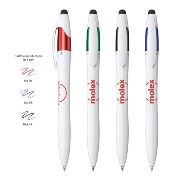 Triplet 3 Color Pen/Stylus - Image 1