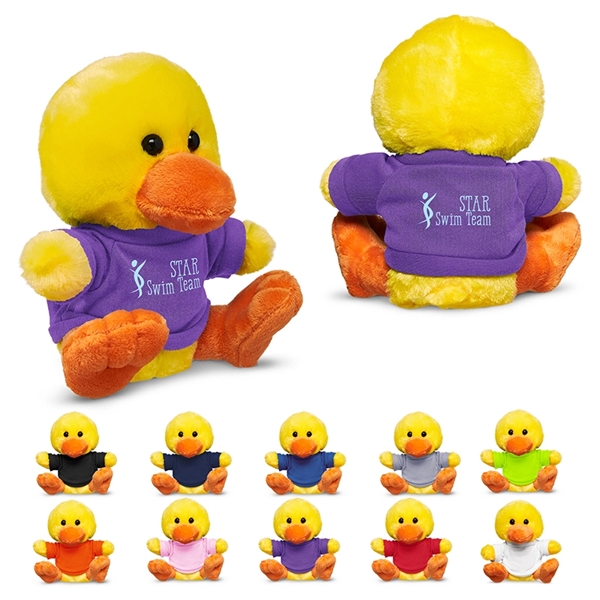 7" Plush Duck with T-Shirt - Image 1