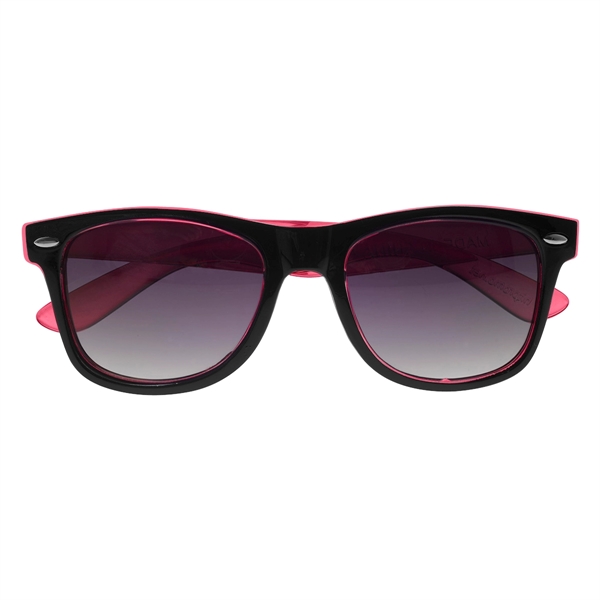 Two-Tone Translucent Malibu Sunglasses - Image 11