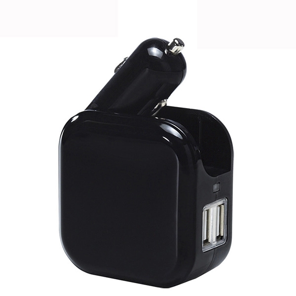 Dual Port USB Car Charger w/ Electrical Plug - Image 2