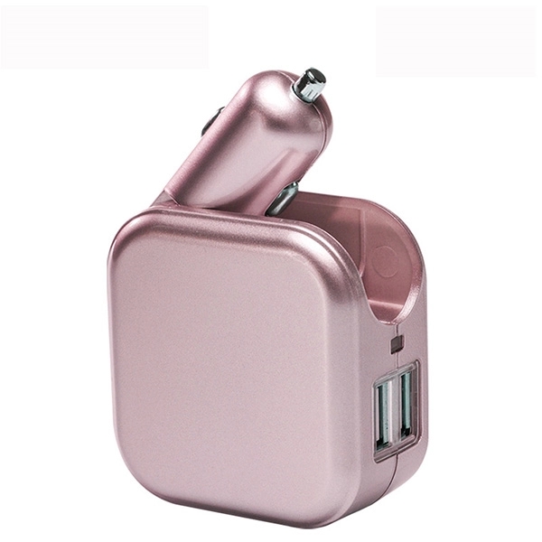Dual Port USB Car Charger w/ Electrical Plug - Image 3