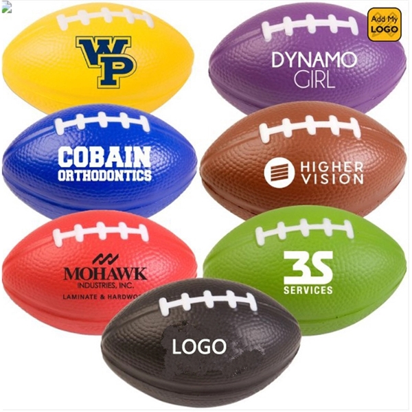 Custom PU Football/Rugby Reliever Squeezing Ball--3.4
