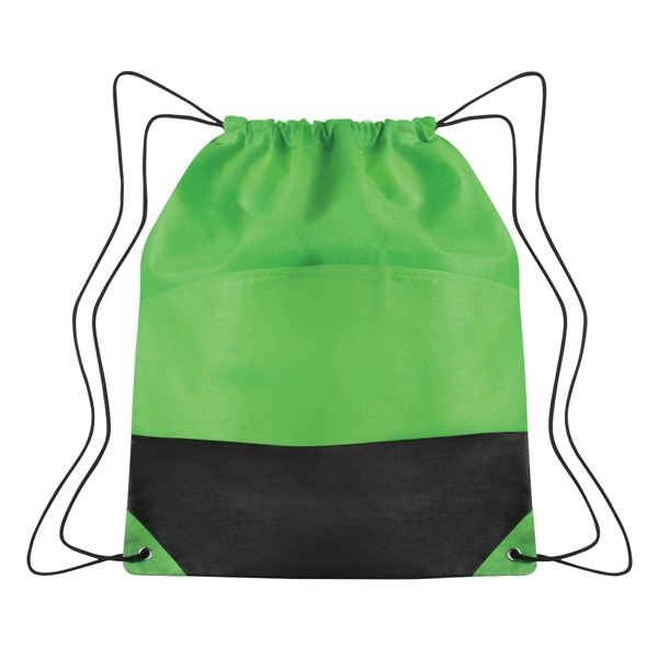 Non-Woven Two-Tone Drawstring Sports Pack - Image 3