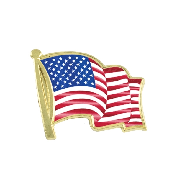 Express Gold Flag Lapel Pin - Image 2