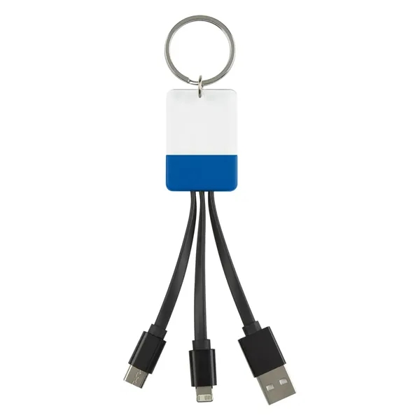 3-In-1 Clear View Light Up Cable Key Ring - Image 4