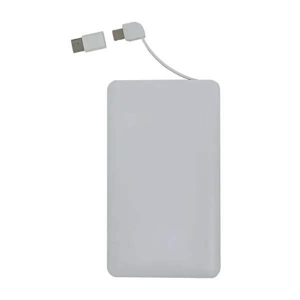 Sacramento Slim Power Bank with Built In Cable 4000 mAh - Image 2