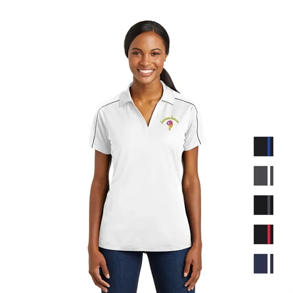 Sport-Tek® Ladies Micropique Sport-Wick® Piped Polo - Image 1